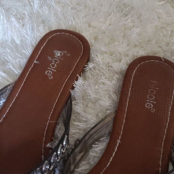Flip flops silver leaf size 7 - Picture 4 of 4